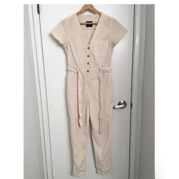 Cream Corduroy Jumpsuit - Abercrombie & Fitch - Picture 1 of 3